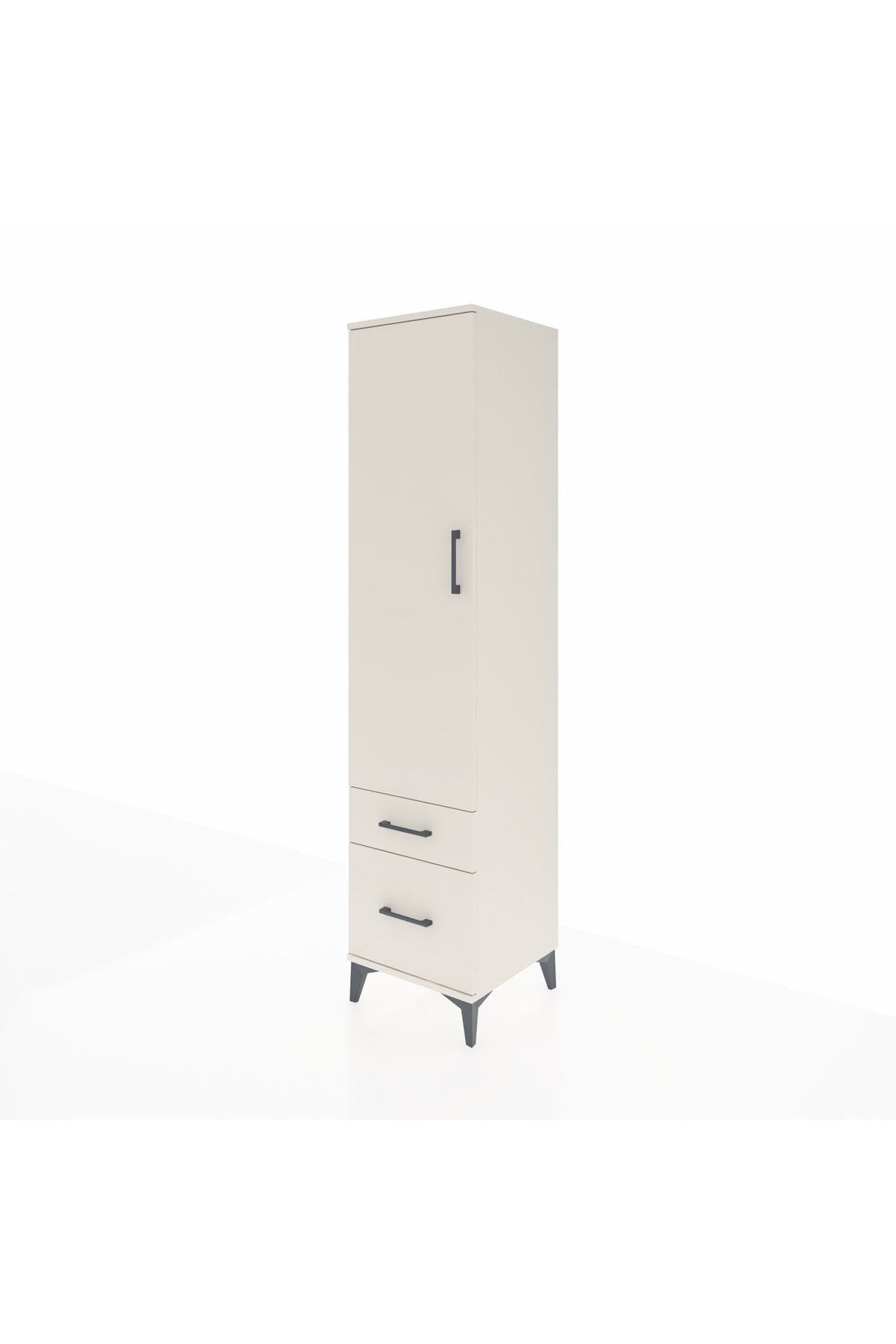 Hyperion Dolap 4 Raflı 2 Çekmeceli Tek Kapaklı 44x44x195 Aytaşı-Aytaşı