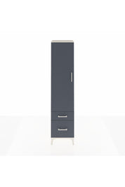 Hyperion Dolap 4 Raflı 2 Çekmeceli Tek Kapaklı 44x44x195 Aytaşı-Antrasit