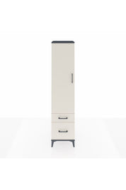 Hyperion Dolap 4 Raflı 2 Çekmeceli Tek Kapaklı 44x44x195 Antrasit-Aytaşı