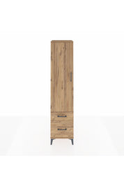 Hyperion Dolap 4 Raflı 2 Çekmeceli Tek Kapaklı 44x44x195 Çam-Çam