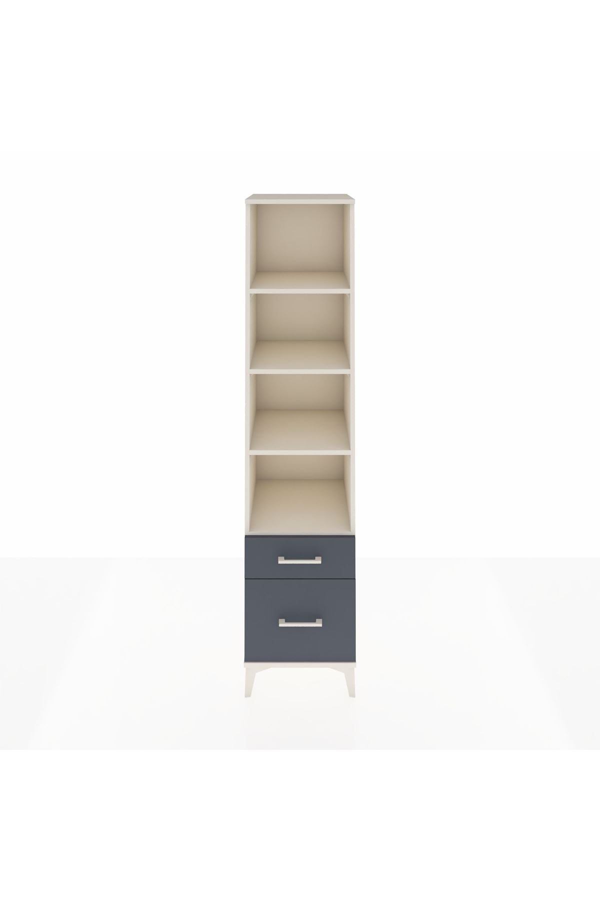 Hyperion Dolap 4 Raflı 2 Çekmeceli 44x44x195 Aytaşı-Antrasit