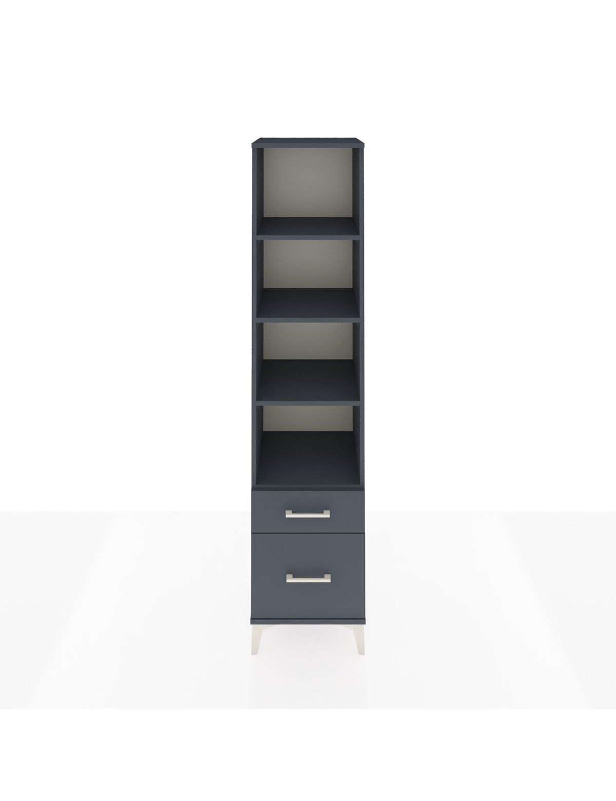 Hyperion Dolap 4 Raflı 2 Çekmeceli 44x44x195 Antrasit-Antrasit