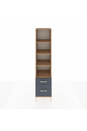 Hyperion Dolap 4 Raflı 2 Çekmeceli 44x44x195 Çam-Antrasit