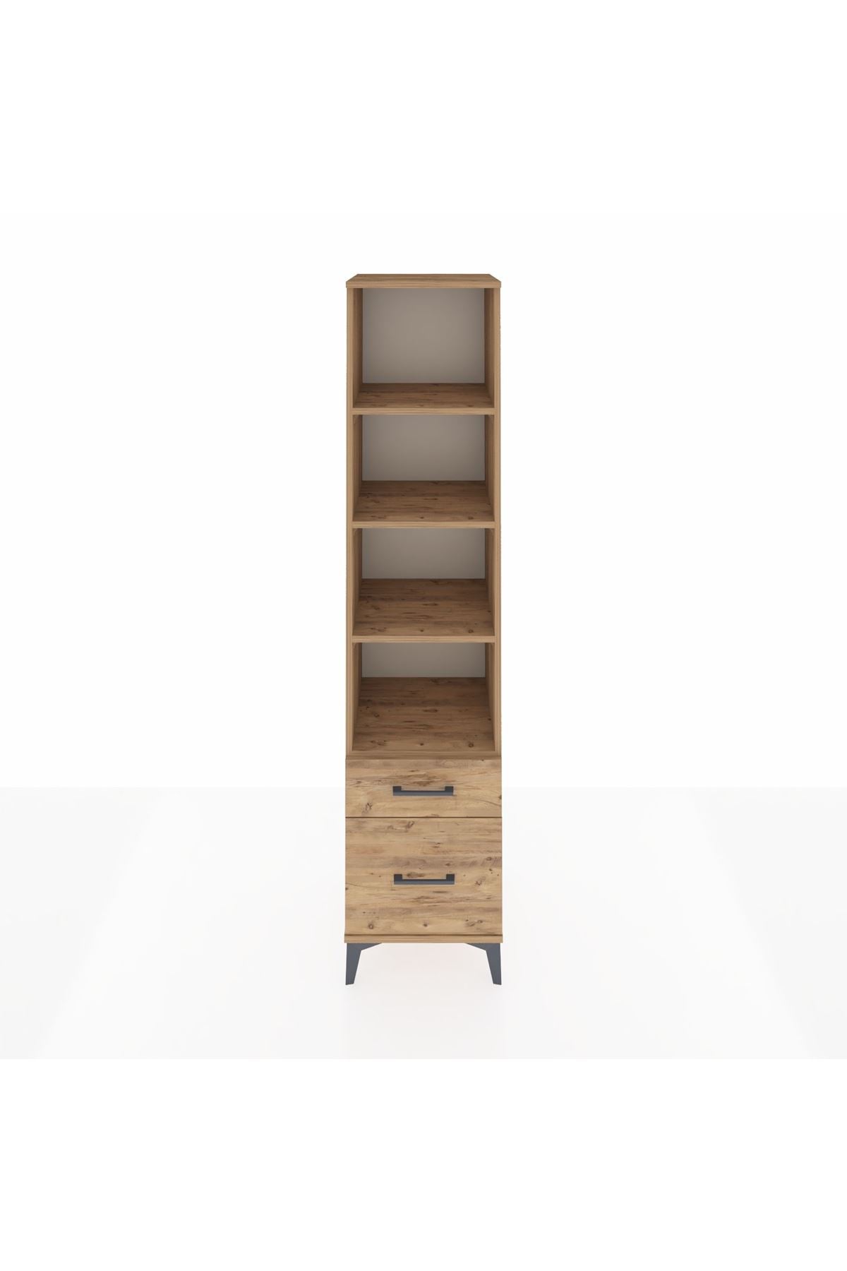 Hyperion Dolap 4 Raflı 2 Çekmeceli 44x44x195 Çam-Çam