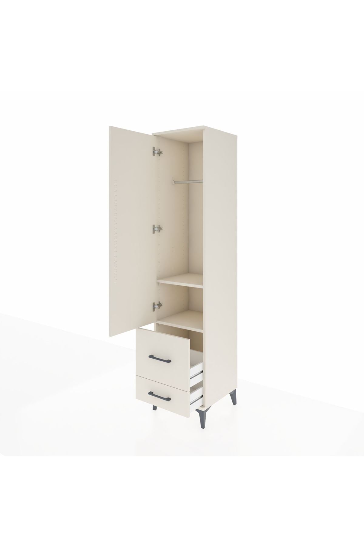 Hyperion Dolap 2 Raflı 2 Çekmeceli Tek Askılı 44x44x195 Aytaşı-Aytaşı