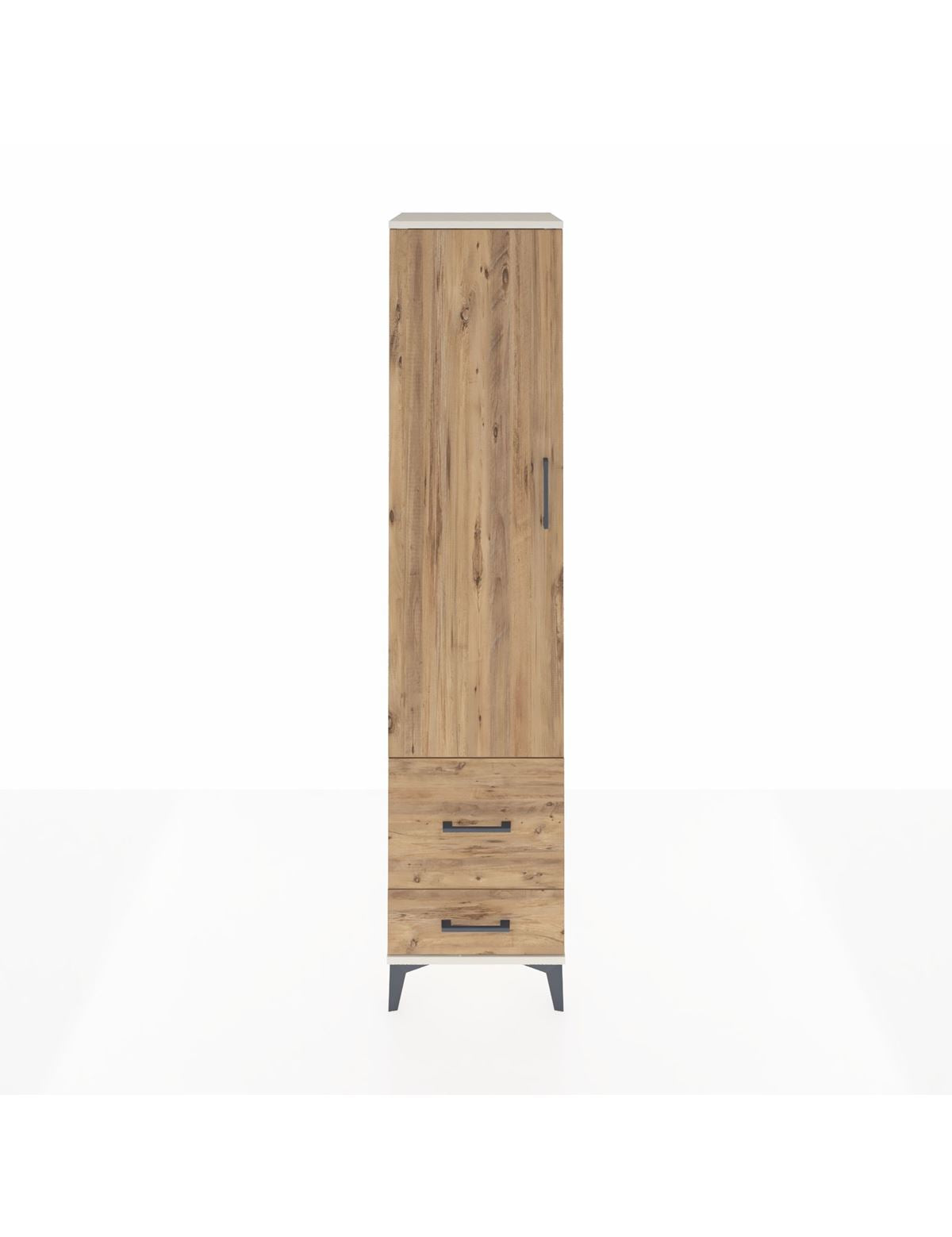 Hyperion Dolap 2 Raflı 2 Çekmeceli Tek Askılı 44x44x195 Aytaşı-Çam