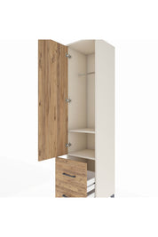 Hyperion Dolap 2 Raflı 2 Çekmeceli Tek Askılı 44x44x195 Aytaşı-Çam