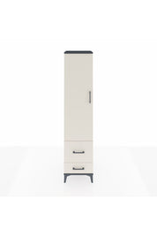 Hyperion Dolap 2 Raflı 2 Çekmeceli Tek Askılı 44x44x195 Antrasit-Aytaşı