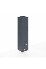 Hyperion Dolap 2 Raflı 2 Çekmeceli Tek Askılı 44x44x195 Antrasit-Antrasit