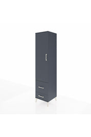 Hyperion Dolap 2 Raflı 2 Çekmeceli Tek Askılı 44x44x195 Antrasit-Antrasit