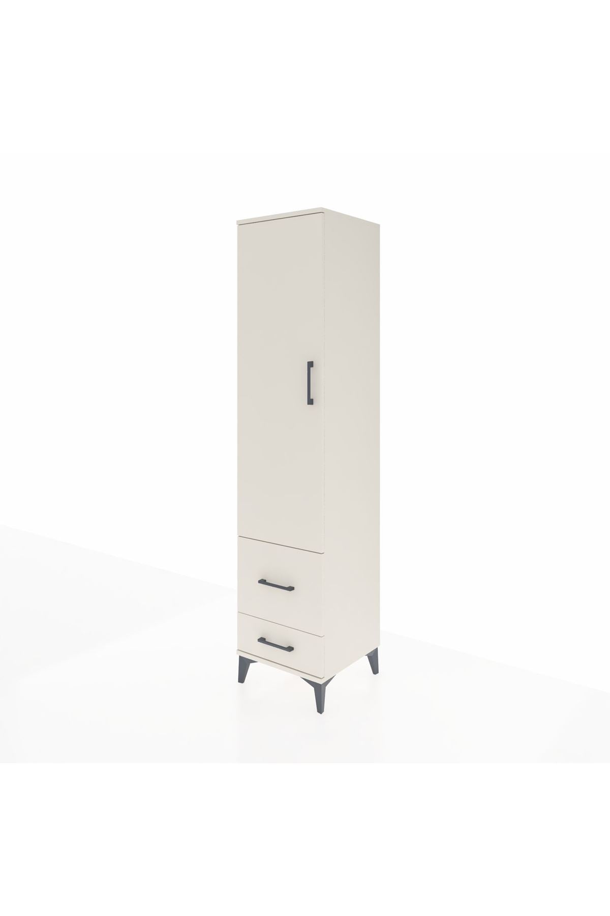 Hyperion Dolap 4 Raflı 2 Çekmeceli Tek Kapaklı 44x44x195 Aytaşı-Aytaşı