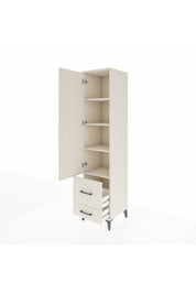 Hyperion Dolap 4 Raflı 2 Çekmeceli Tek Kapaklı 44x44x195 Aytaşı-Aytaşı