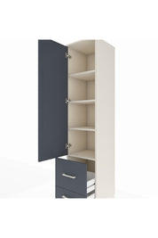 Hyperion Dolap 4 Raflı 2 Çekmeceli Tek Kapaklı 44x44x195 Aytaşı-Antrasit