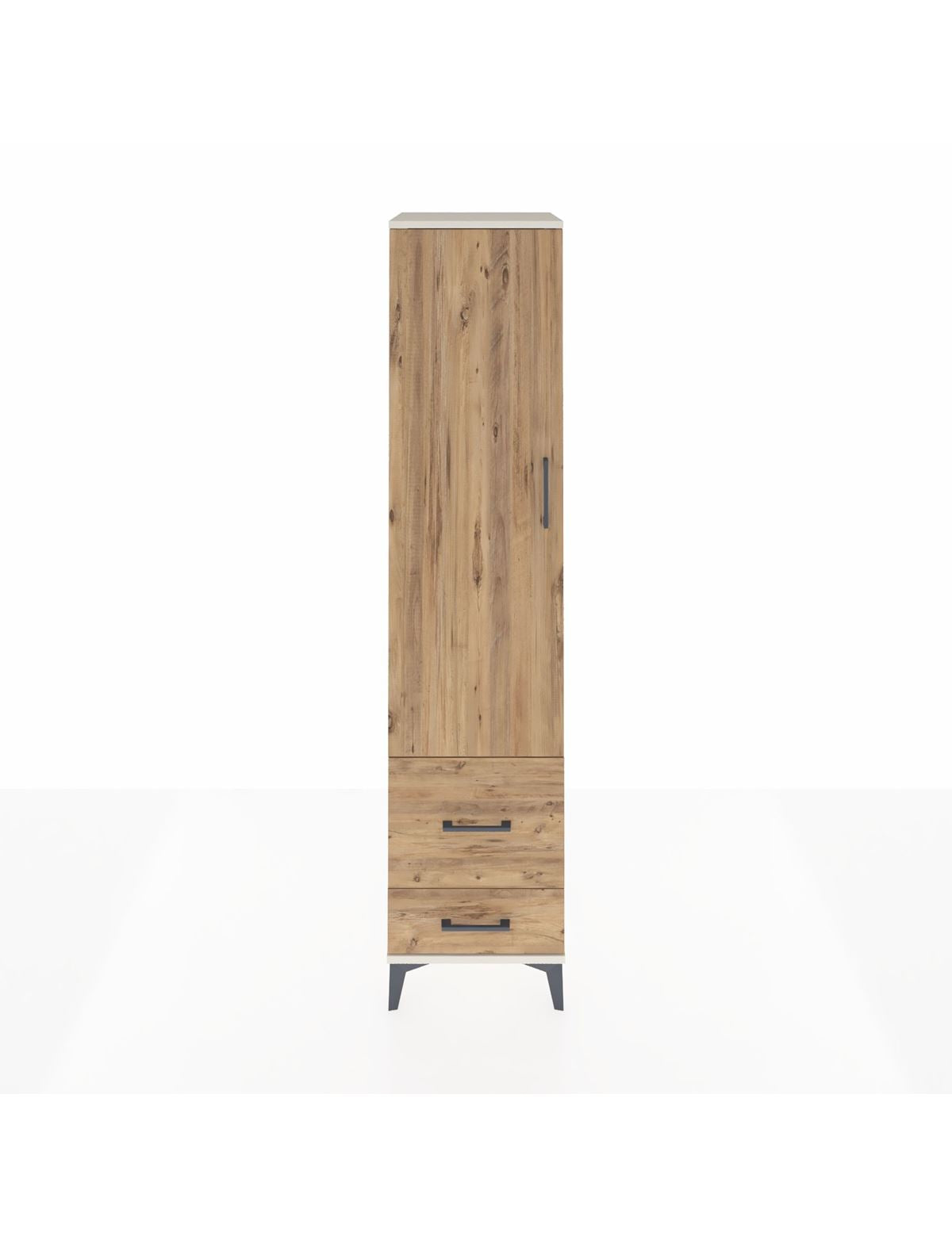 Hyperion Dolap 4 Raflı 2 Çekmeceli Tek Kapaklı 44x44x195 Aytaşı-Çam