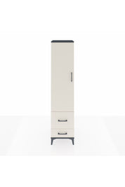 Hyperion Dolap 4 Raflı 2 Çekmeceli Tek Kapaklı 44x44x195 Antrasit-Aytaşı