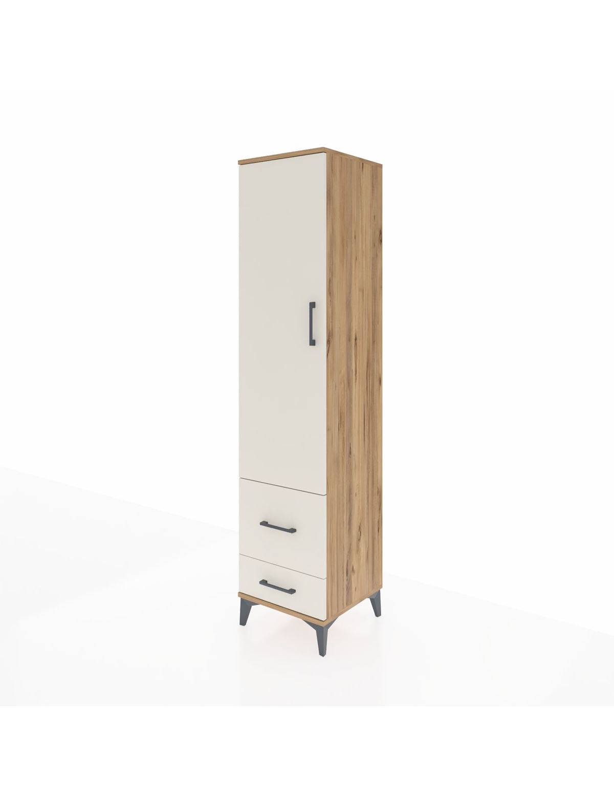 Hyperion Dolap 4 Raflı 2 Çekmeceli Tek Kapaklı 44x44x195 - S58M017V7B