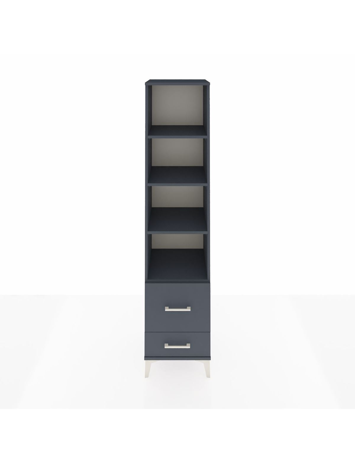 Hyperion Dolap 4 Raflı 2 Çekmeceli 44x44x195 Antrasit-Antrasit