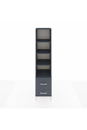 Hyperion Dolap 4 Raflı 2 Çekmeceli 44x44x195 Antrasit-Antrasit