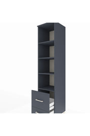 Hyperion Dolap 4 Raflı 2 Çekmeceli 44x44x195 Antrasit-Antrasit