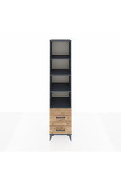 Hyperion Dolap 4 Raflı 2 Çekmeceli 44x44x195 Antrasit-Çam