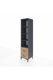 Hyperion Dolap 4 Raflı 2 Çekmeceli 44x44x195 Antrasit-Çam