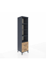 Hyperion Dolap 4 Raflı 2 Çekmeceli 44x44x195 Antrasit-Çam