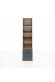 Hyperion Dolap 4 Raflı 2 Çekmeceli 44x44x195 Çam-Antrasit