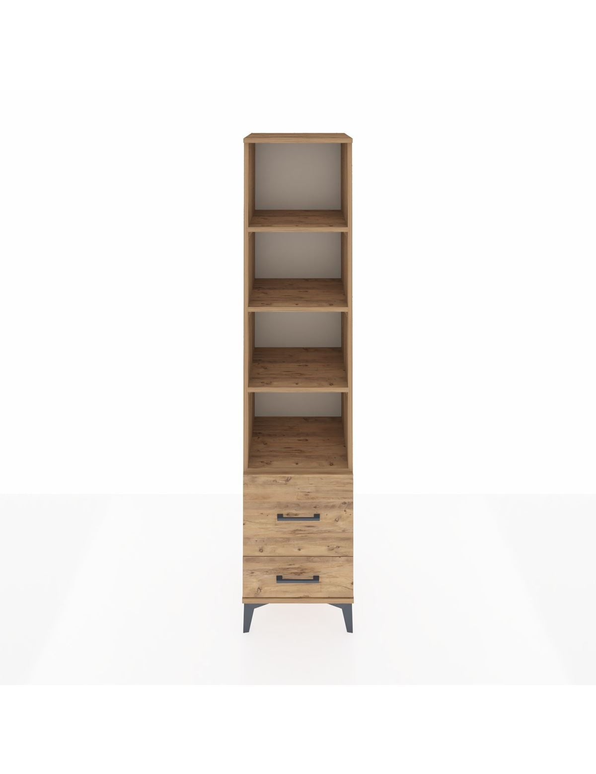 Hyperion Dolap 4 Raflı 2 Çekmeceli 44x44x195 Çam-Çam