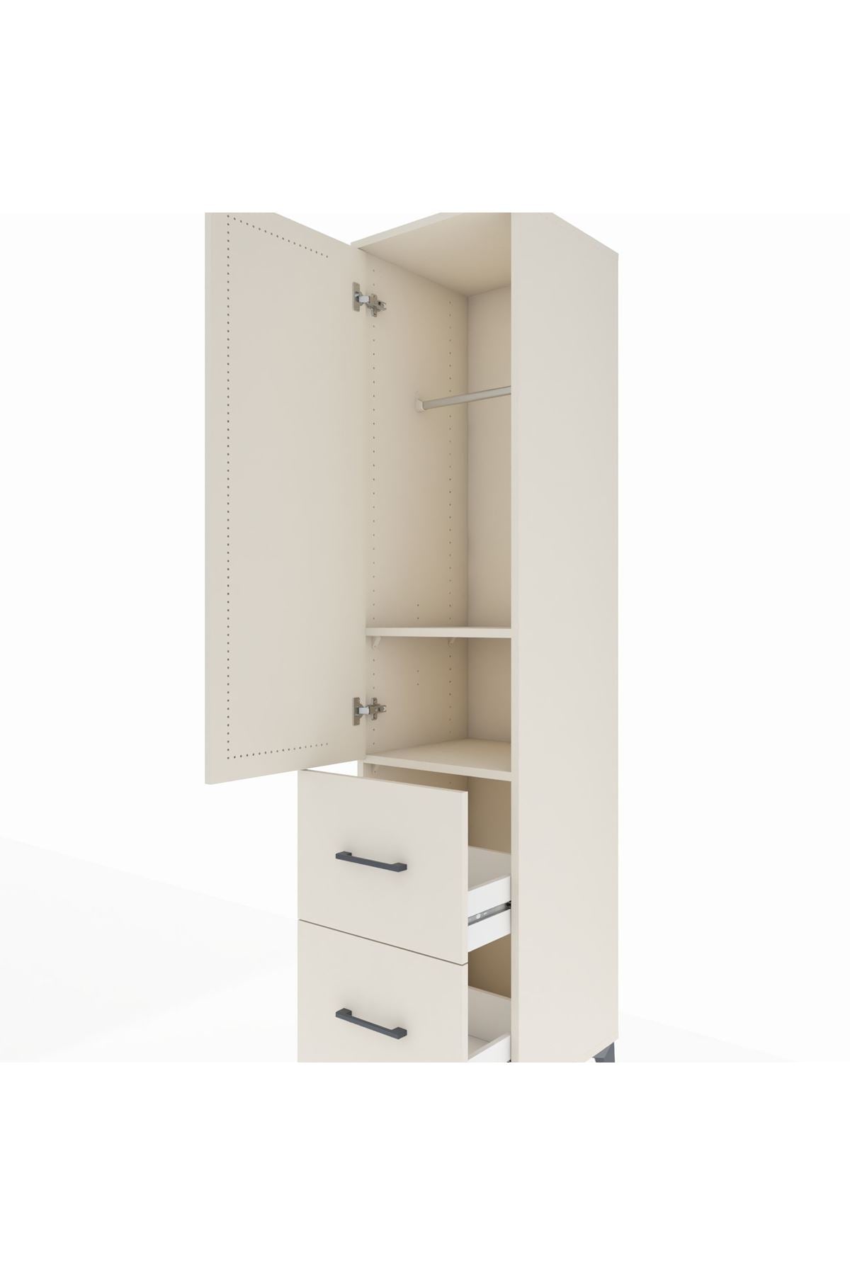 Hyperion Dolap 2 Raflı 2 Çekmeceli Tek Askılı 44x44x195 Aytaşı-Aytaşı