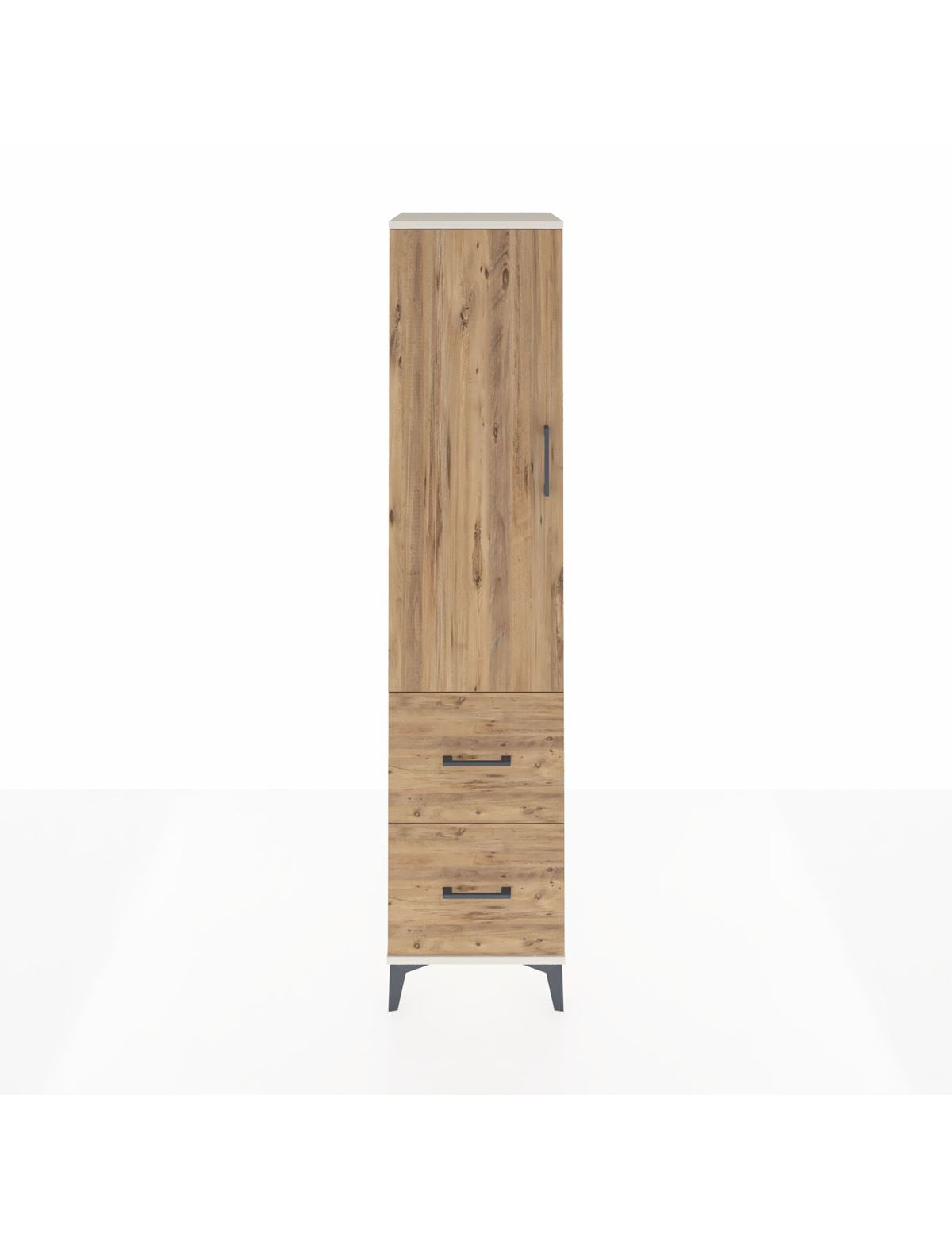 Hyperion Dolap 2 Raflı 2 Çekmeceli Tek Askılı 44x44x195 Aytaşı-Çam