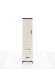 Hyperion Dolap 2 Raflı 2 Çekmeceli Tek Askılı 44x44x195 Antrasit-Aytaşı