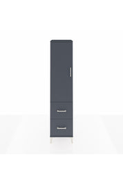Hyperion Dolap 2 Raflı 2 Çekmeceli Tek Askılı 44x44x195 Antrasit-Antrasit