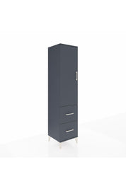 Hyperion Dolap 2 Raflı 2 Çekmeceli Tek Askılı 44x44x195 Antrasit-Antrasit