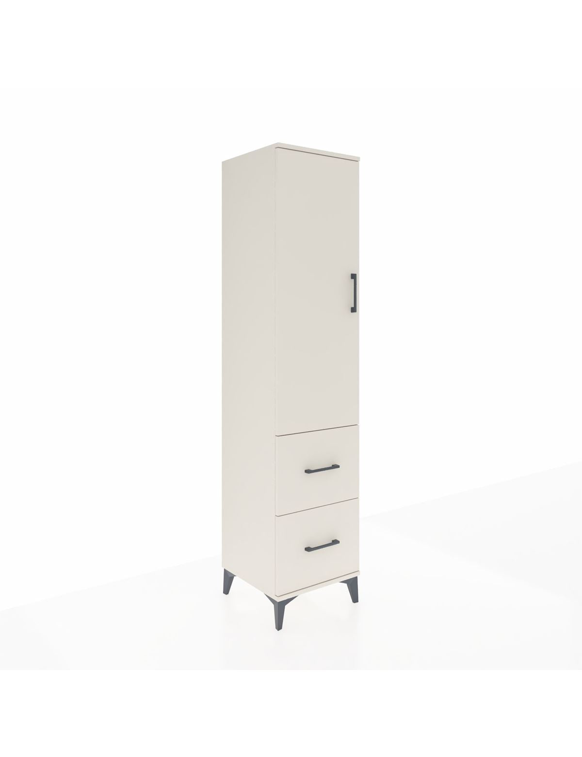 Hyperion Dolap 4 Raflı 2 Çekmeceli Tek Kapaklı 44x44x195 Aytaşı-Aytaşı