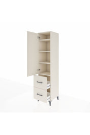 Hyperion Dolap 4 Raflı 2 Çekmeceli Tek Kapaklı 44x44x195 Aytaşı-Aytaşı