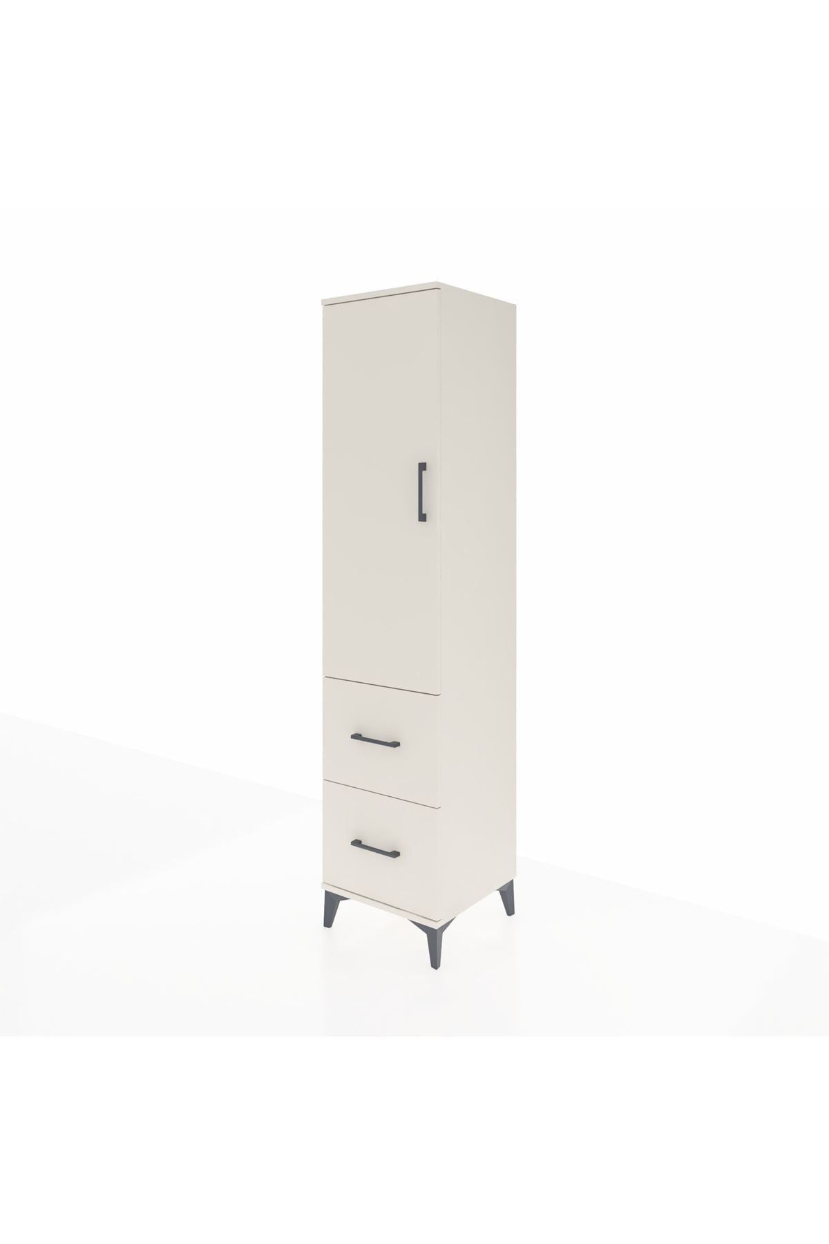 Hyperion Dolap 4 Raflı 2 Çekmeceli Tek Kapaklı 44x44x195 Aytaşı-Aytaşı