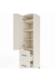 Hyperion Dolap 4 Raflı 2 Çekmeceli Tek Kapaklı 44x44x195 Aytaşı-Aytaşı