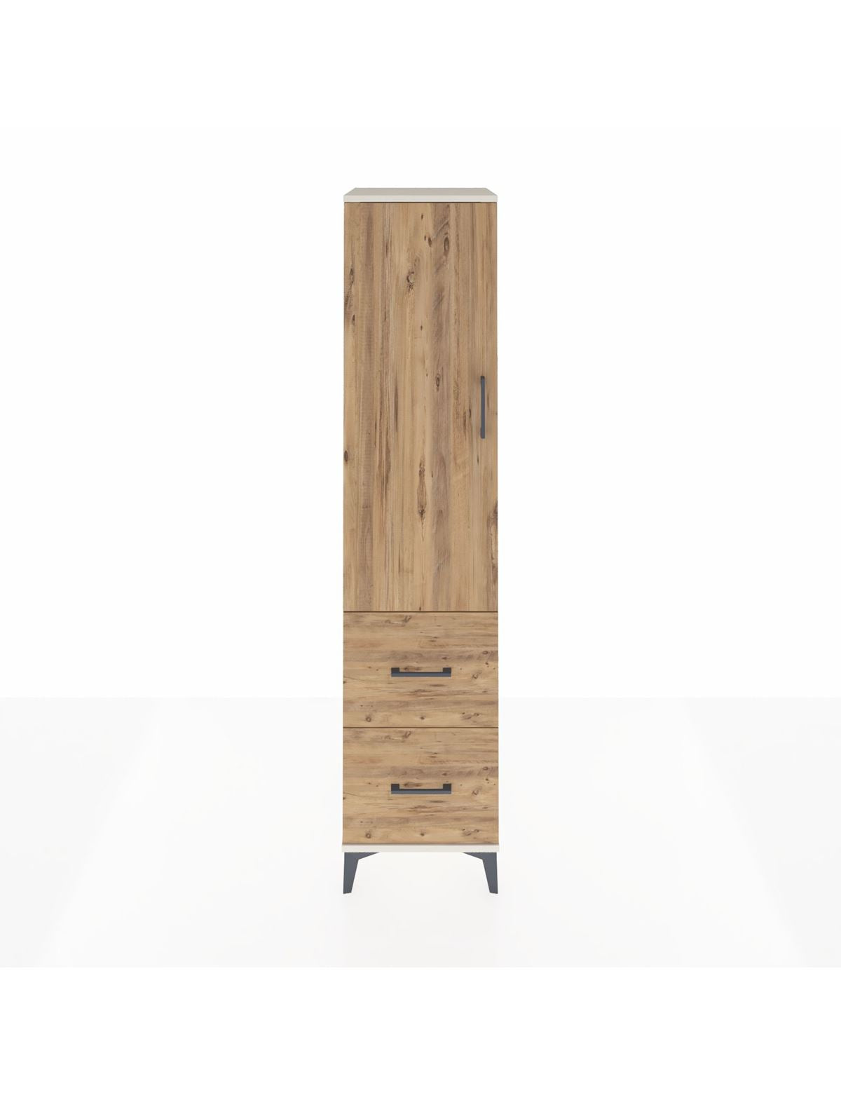 Hyperion Dolap 4 Raflı 2 Çekmeceli Tek Kapaklı 44x44x195 Aytaşı-Çam