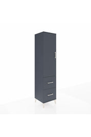 Hyperion Dolap 4 Raflı 2 Çekmeceli Tek Kapaklı 44x44x195 Antrasit-Antrasit