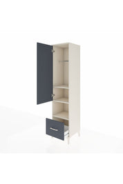 Hyperion Dolap 3 Raflı Tek Çekmeceli Tek Askılı 44x44x195 Aytaşı-Antrasit