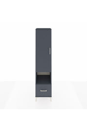 Hyperion Dolap 3 Raflı Tek Çekmeceli Tek Askılı 44x44x195 Antrasit-Antrasit