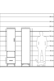 Hyperion Dolap 5 Raflı Tek Çekmeceli Tek Kapaklı 44x44x195 Aytaşı-Aytaşı