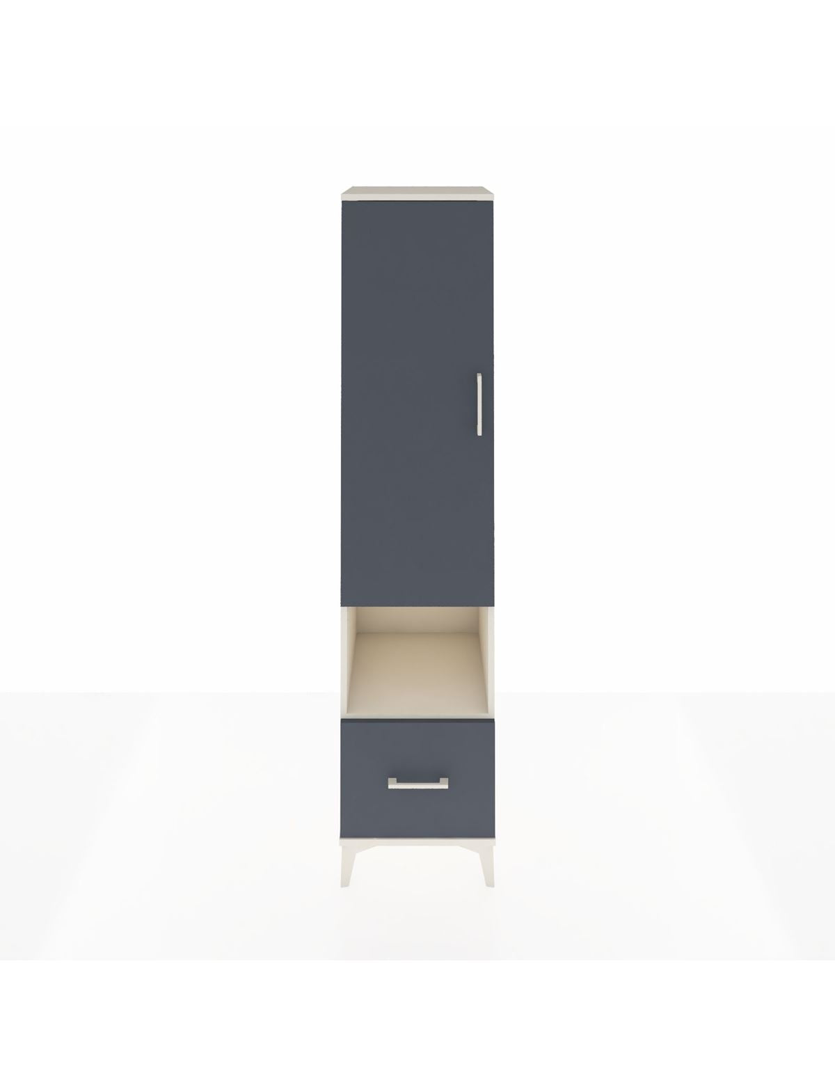 Hyperion Dolap 5 Raflı Tek Çekmeceli Tek Kapaklı 44x44x195 Aytaşı-Antrasit