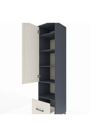 Hyperion Dolap 5 Raflı Tek Çekmeceli Tek Kapaklı 44x44x195 Antrasit-Aytaşı