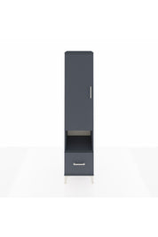 Hyperion Dolap 5 Raflı Tek Çekmeceli Tek Kapaklı 44x44x195 Antrasit-Antrasit