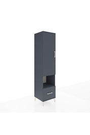 Hyperion Dolap 5 Raflı Tek Çekmeceli Tek Kapaklı 44x44x195 Antrasit-Antrasit