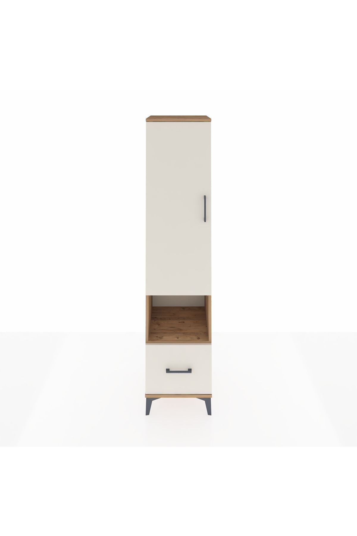 Hyperion Dolap 5 Raflı Tek Çekmeceli Tek Kapaklı 44x44x195 Çam-Aytaşı