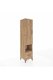 Hyperion Dolap 5 Raflı Tek Çekmeceli Tek Kapaklı 44x44x195 Çam-Çam