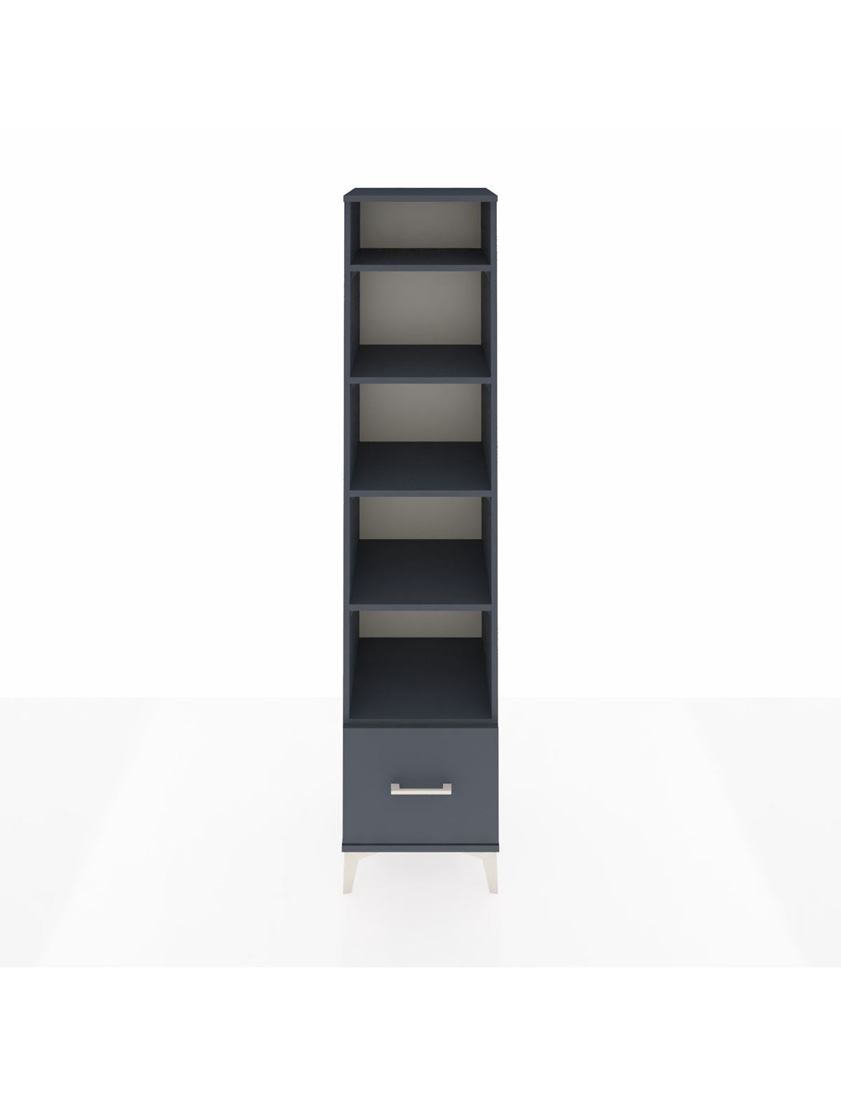 Hyperion Dolap 5 Raflı Tek Çekmeceli 44x44x195 Antrasit-Antrasit