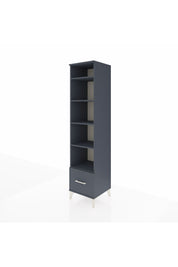 Hyperion Dolap 5 Raflı Tek Çekmeceli 44x44x195 Antrasit-Antrasit